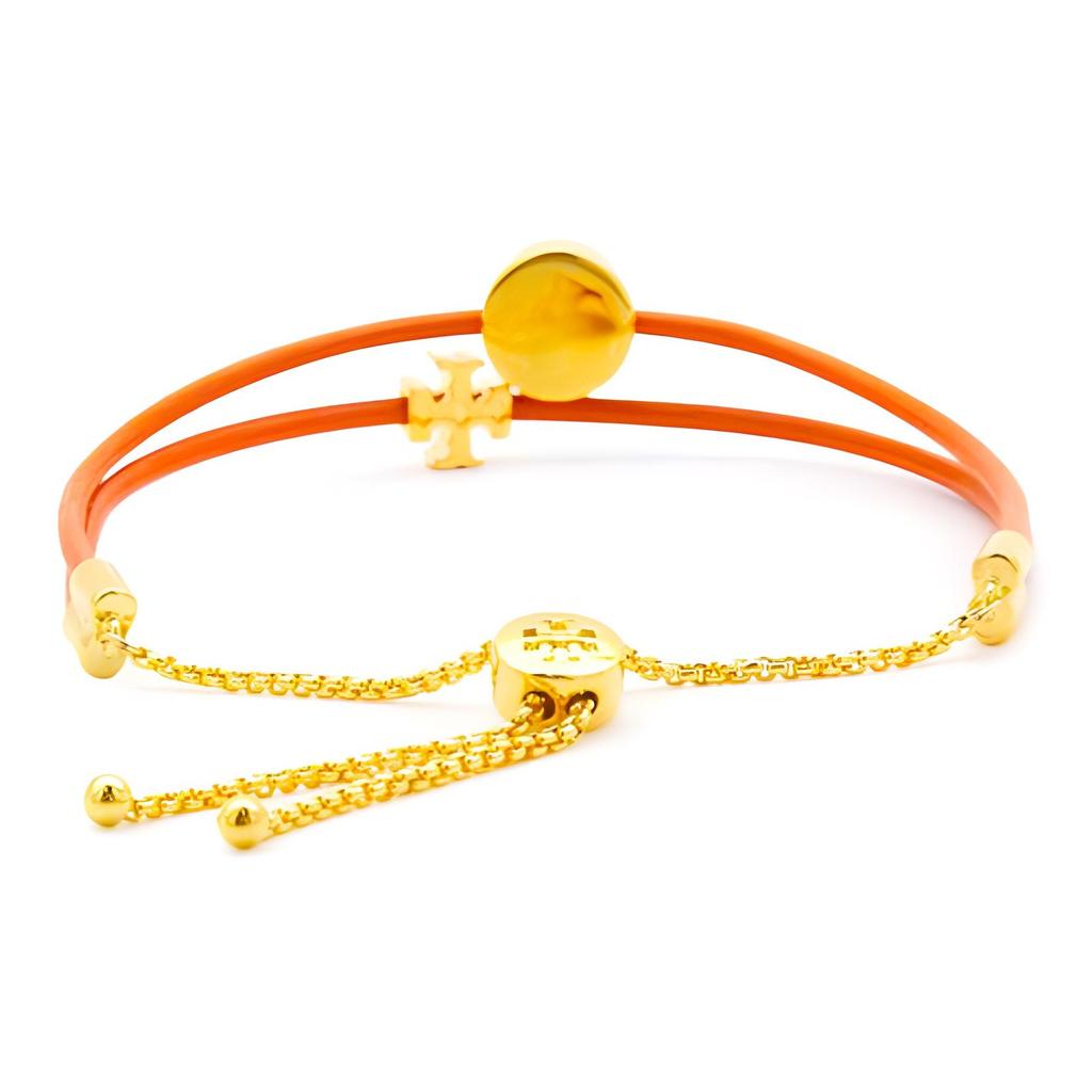 Tory Burch Metall Doppel T Logo Lederarmband Damenarmband Orange 61683-700