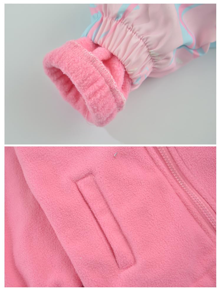 Clothing Mountain Parka Jacket Fleece Inner 2 Piece Set Hooded Kids Coat Thick Tops Girls Window Breaker Trench Coat Haori Girls Outerwear Cute Height
