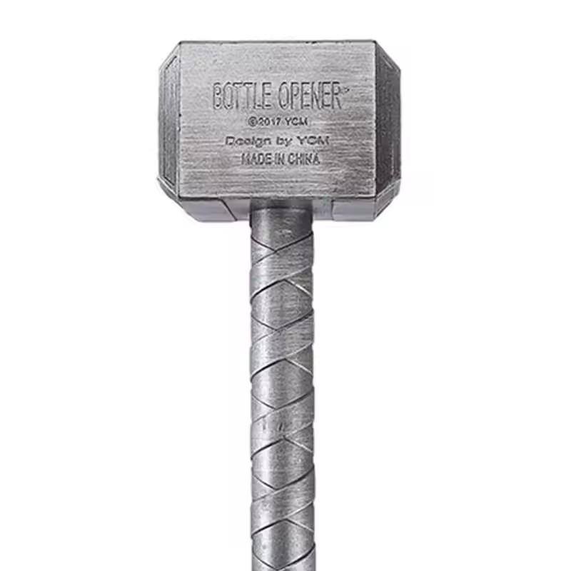 Thors Hammer Bottle Opener Creative Retro Beer Bottle Openers Multifunction Long Handle Beer Corkscrew Keychain Gift For Men