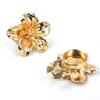Flower Button Covers for Women Metal Cufflinks Blouses Shirt Decorative Clips Buttons Jewelry No Sewing Buttons Gift