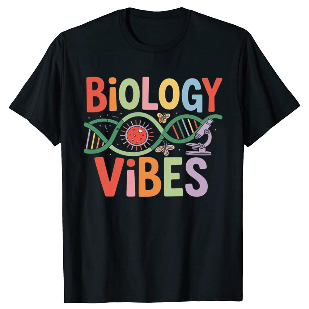Funny Cell Microscope Biology Teacher School Graphic Tshirts Men Fashion Casual Tshirt 100 Cotton Loose Oversized T Shirt
