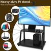 Mobile TV Stand with Wheels & Shelf Rolling TV Bracket Max Load Up To 660-Pound Heavy-Duty TV Cart for Home Office School Use