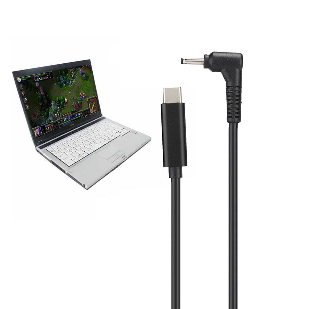 Pure Copper TYPEC Male To 3.0mm X 1.0mm DC Laptop Adapter Cable for Acer  Samsung   Ultrabook
