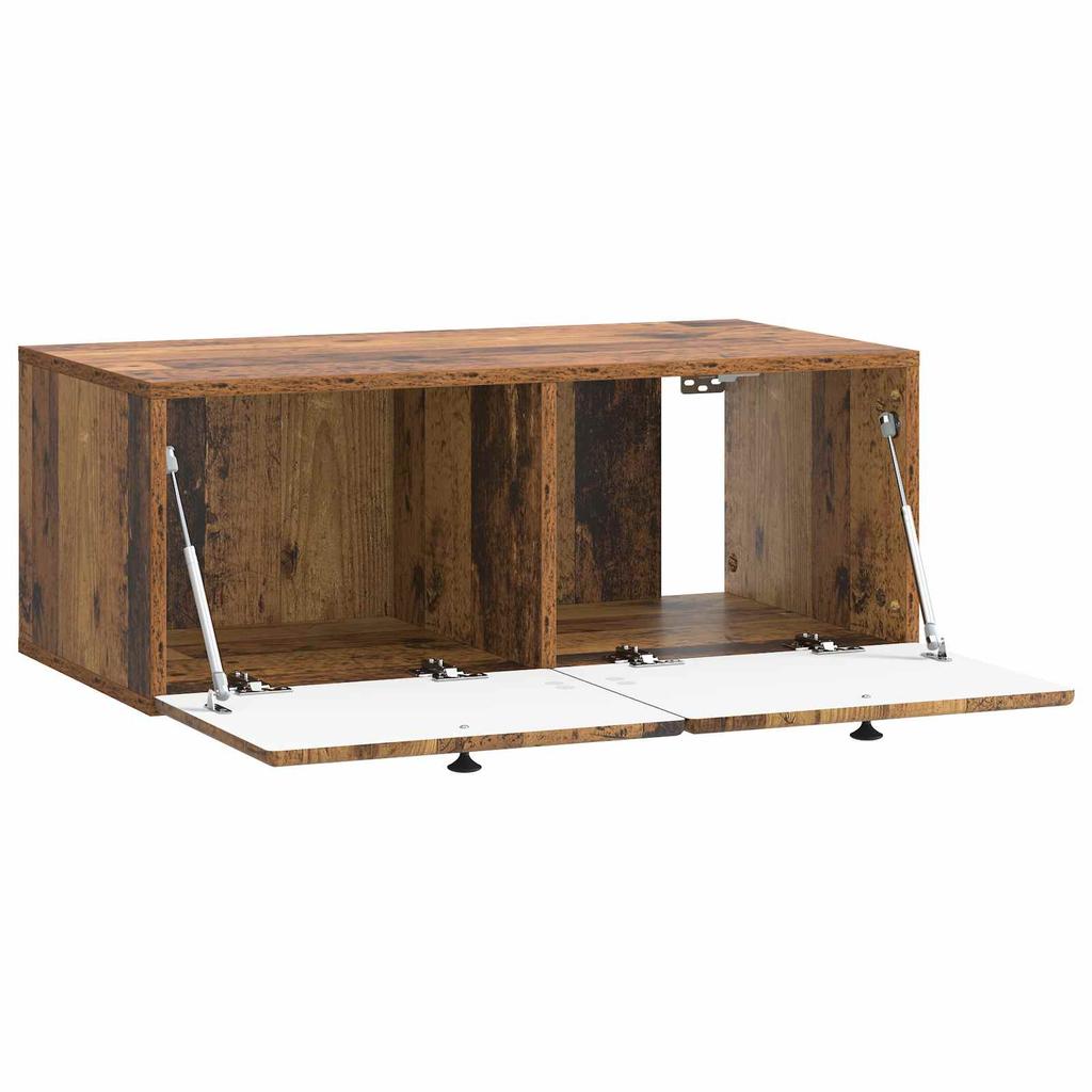 Wall Mounted TV Cabinet 78.5 X 41 X 30 Cm Reclaimed Wood Look