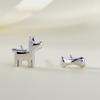 Asymmetric Dog Bone Shape Stud Earrings Cute Fashion Jewelry For Women