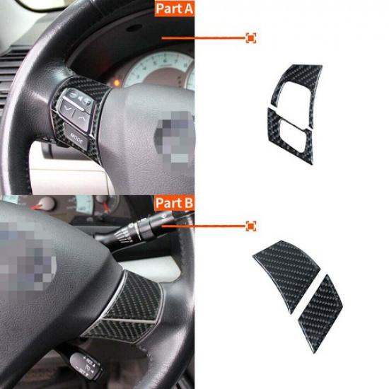 For Toyota Camry 2007-2011 Carbon Fiber Steering Wheel Button Cover Trim Type C