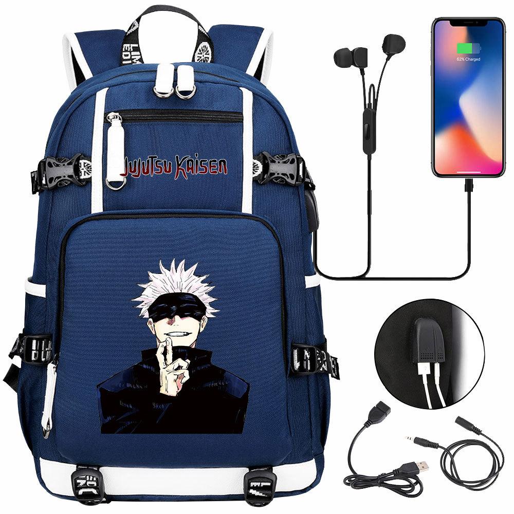 Mochila con Auriculares USB Estampados de Jujutsu Kaisen