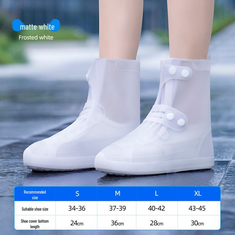 

Unisex Non-slip Rain Shoe Covers, Durable and Wear-resistant Silicone, Perfect for Adults and Students on Rainy Days 34-36 білий