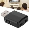 Bluetooth5.0 Audio Receiver Transmitter USB Sound Card 3 IN 1 AUX RCA 3.5MM Socket Adapterblack