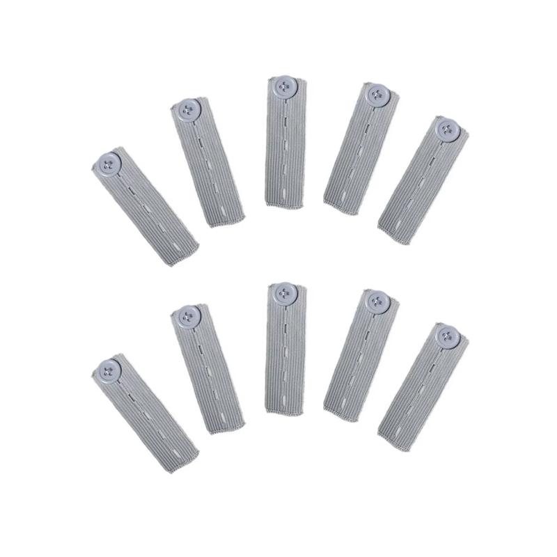 10Pcs Belt Waist Extension Buckle Pant Extender Button Unisex Elastic Trouser Jeans Skirts Buttons for Pregnant Women Fat Man