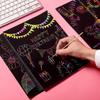 Scratch Paper Art Set Rainbow Magic Scratch Paper 50 PCS for Kids Black Scratch It Off Art Crafts