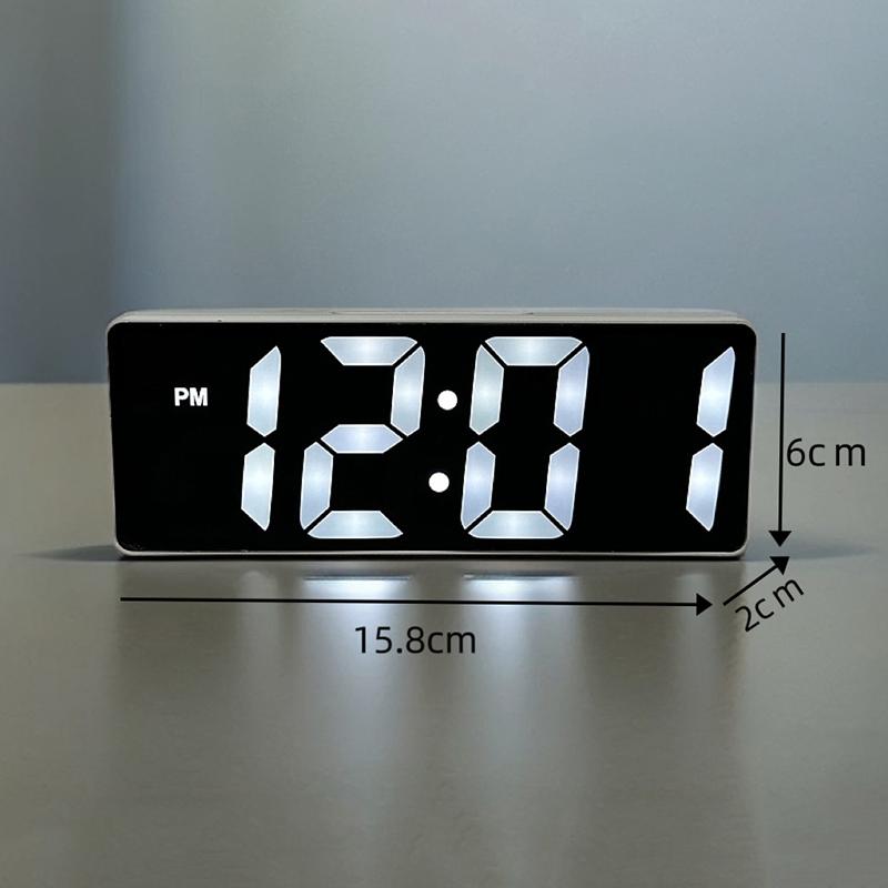 Led Mini Mirror Alarm Clock Electronic Digital Alarm Clock Digital Table Clock Room Desk Decorating Smart Small Tools Home