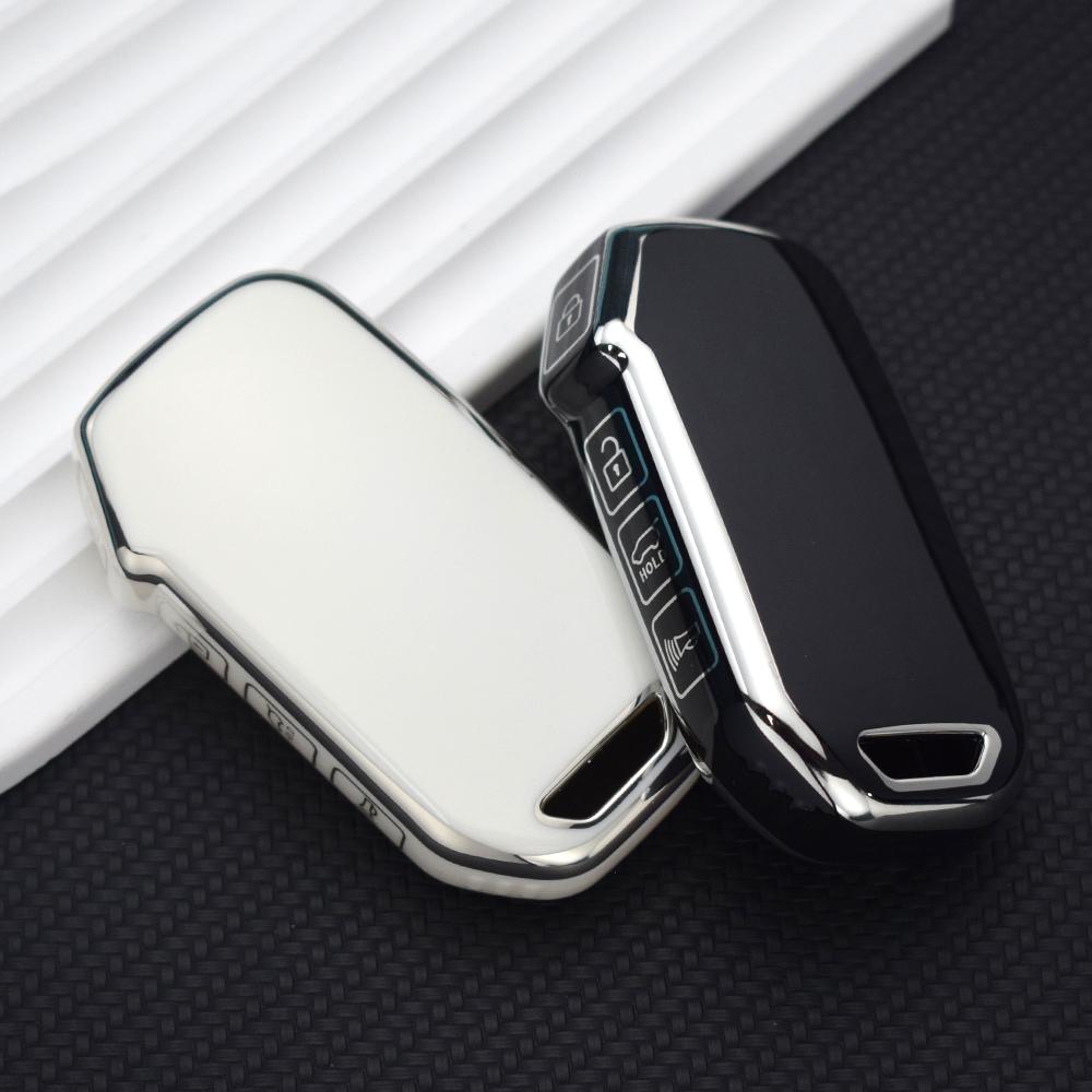 

3 4 5 Buttons Tpu Car Key Case Cover Bag For Kia Sportage Kia Ray Sorento Soul Telluride Cerato K5 K8 Fob Holder White