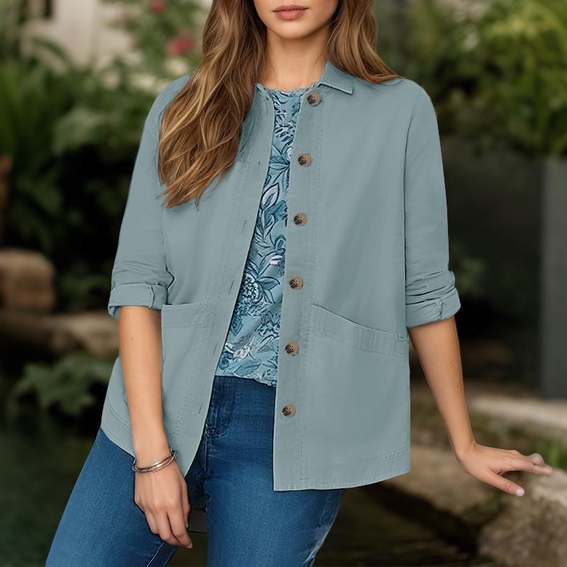 

ZANZEA Женская повседневная блузка с отложным воротником и длинными рукавами XL