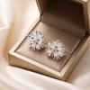 2025 Snowflake Pearl Stud Firework Earrings - Elegant Light Luxury Flower Design