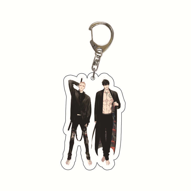 6CM Anime 19 Days Keychain Mo Guanshan Old Xian He Tian Jian Yi Manga Youth Acrylic Pendant Figure Key Chain For Children Gifts