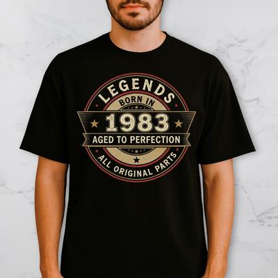 Custom Year Legends Were Born In T Shirt – Aged Perfectly Vintage Birthday Tee, Personalized Birth Year Gift