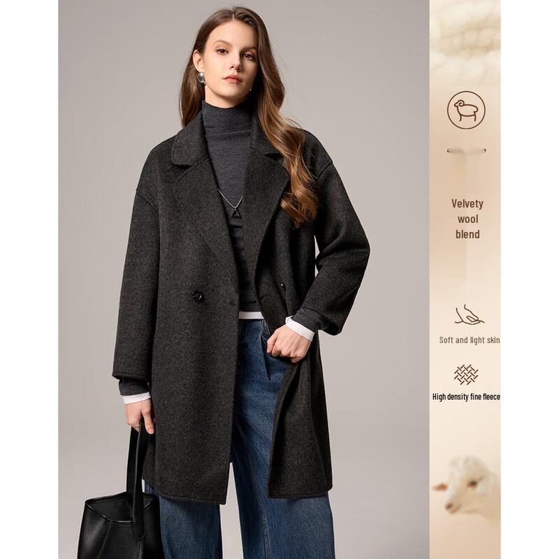 Sisui Nianhua Women's Elegant Wool Blend Coat
