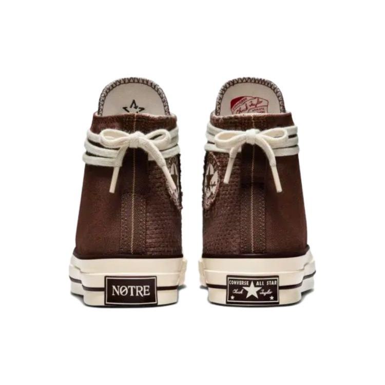 Nasze x Converse Chuck 70 High Furniture Sneakersy Unisex Brązowe Głęboki-Mahoniowy Popiel Drzewny A01626C