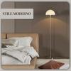 Modern Floor Lamp with Double-Layer Lampshade, in Metal and Acrylic, diameter 35x150 cm, White