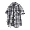 Summer Men'S Plaid In Stock Short Sleeve Shirt Men'S Casual Loose Shirt Jacket