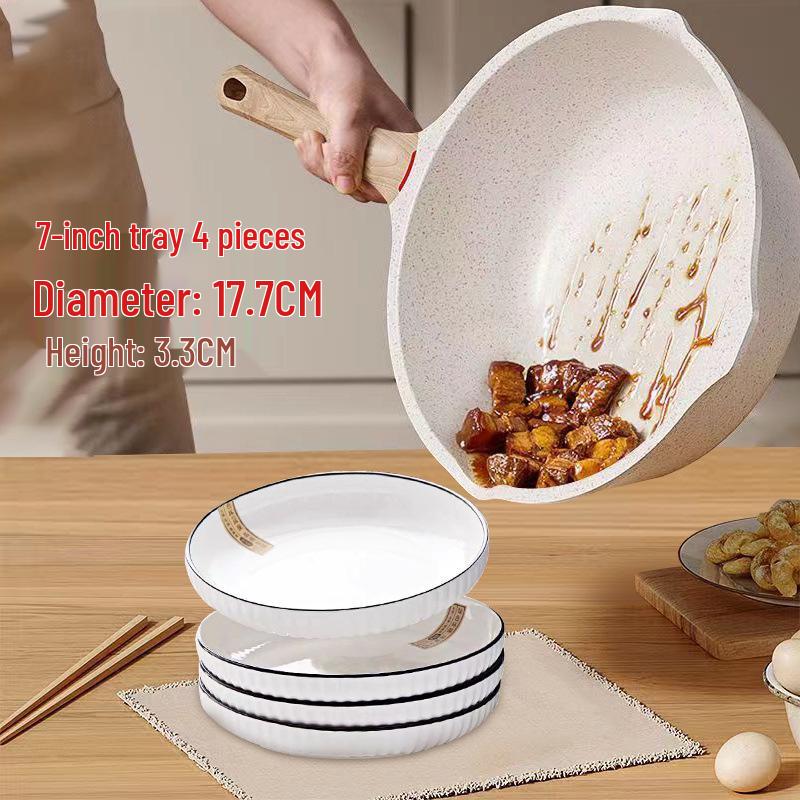 High-Value Japanese Ceramic Deep Dinner Plate for Stir-Fry & Vegetables