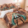 3D Print Japanese Cartoon Kawaii H-Hatsune M-Miku Bedding Set 2/3piece Duvet Cover Pillowcase for Teen Girls Room Decor Gifts