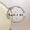 New Gold Plated Cuff Bangle For Women Cylindrical Transfer Girlfriends Zircon Bracelet Gothic Girls Size Adjustable Cuff Bangles