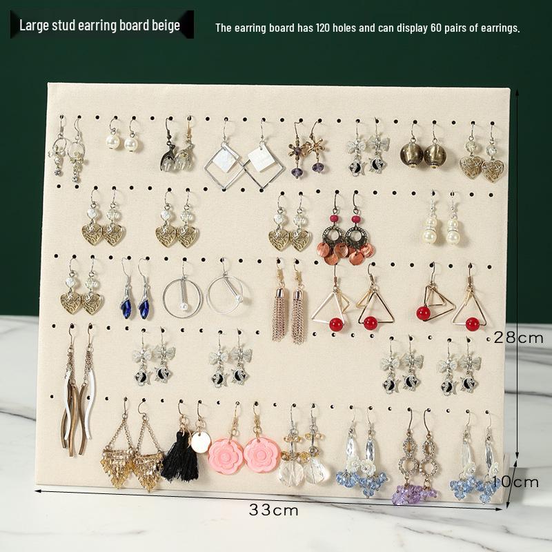 Extra Large Velvet Jewelry Display Stand: Necklace Hanger & Bracelet Storage Rack