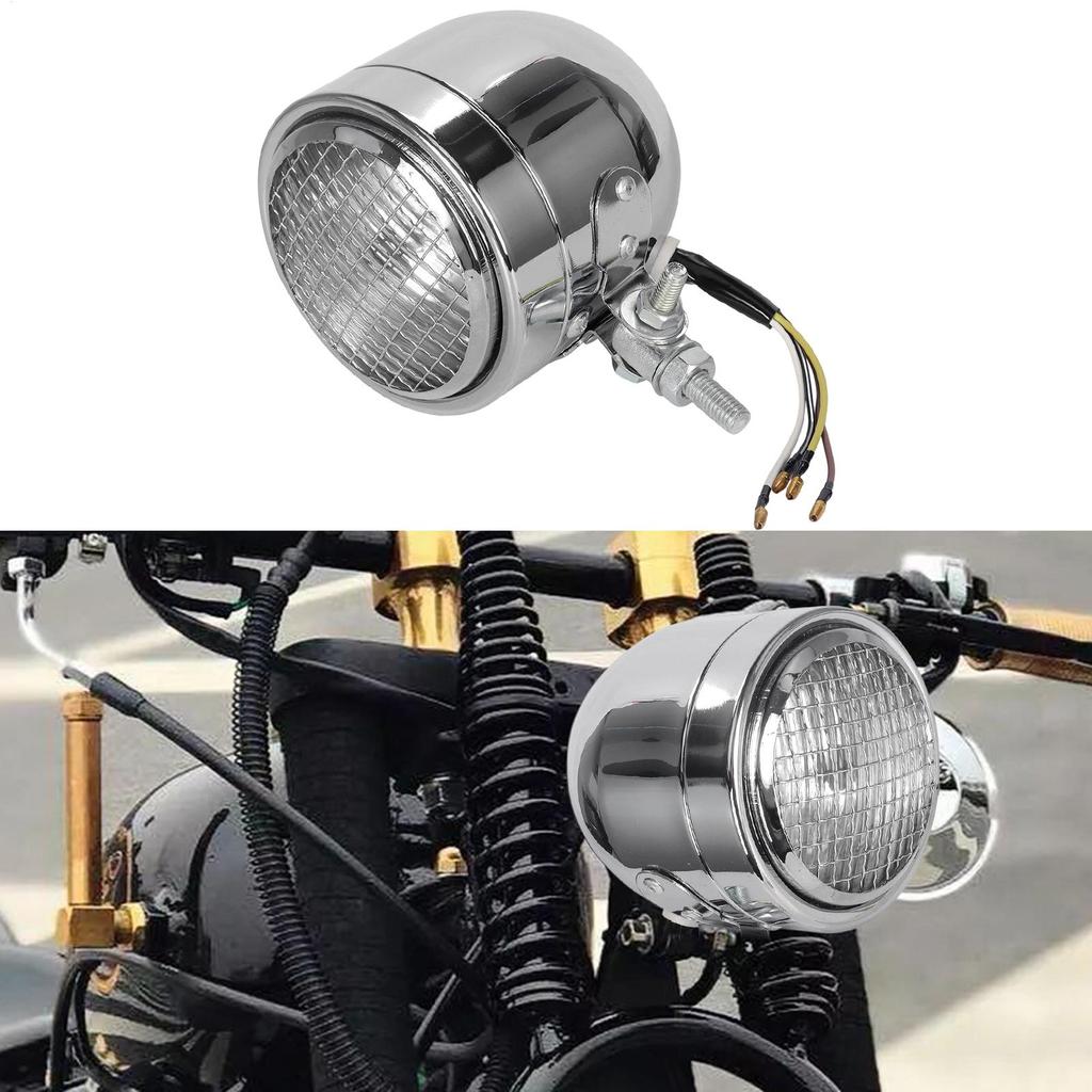 Motorcycle Headlight Assembly Dust Proof Alloy Shell Lamp Bright Motorcycle Headlamp For Bike Riding Night Driving Outdoor
