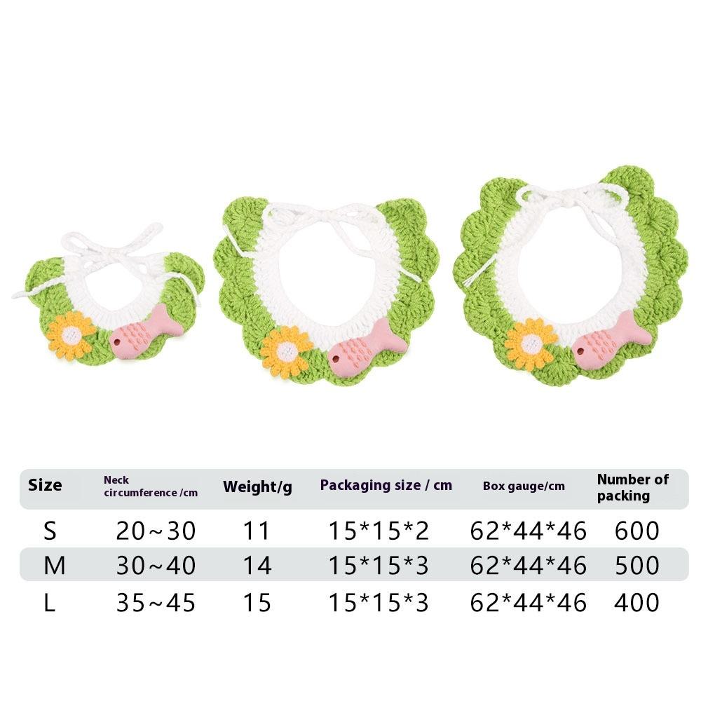 Cat Dog Knit Scarf Hat Adjustable Warm Pet Bib Pendant Cute Drool Bandana for Winter Christmas Pet Items Cat Accessories Pet