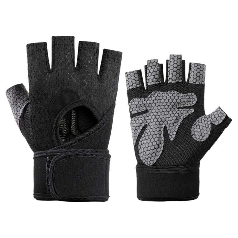 Gym Fitness Gloves For Men Women Full Hand Padding Half Finger Gloves Workout Gloves For Weight Lifting Cycling Fitness
