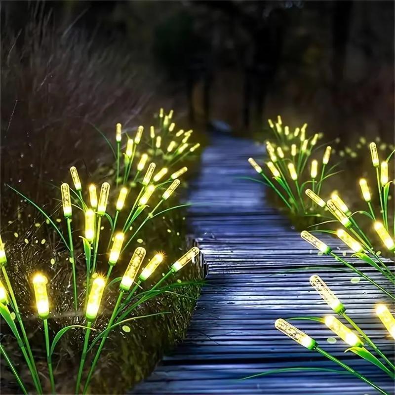 Solar LED Glowing Bubbles Cylindrical Reed Lights IP65 Waterproof Swaying Firefly Lights for Outdoor Garden Courtyard Patio Lawn Path Landscape Decor