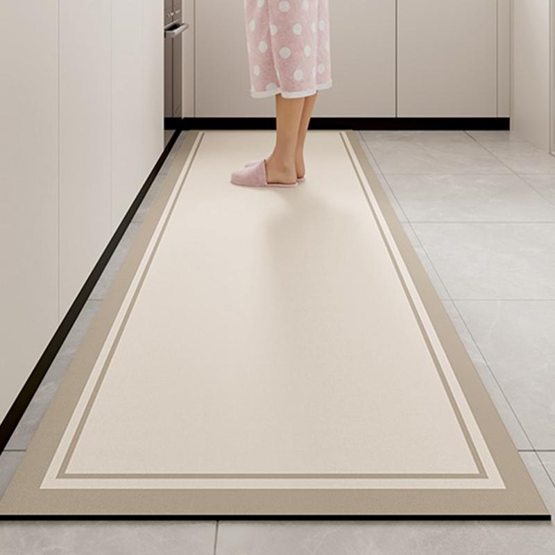 Kitchen Carpet Non-Slip Waterproof And Oil-Proof Floor Mat Colorful Imitation Marble Texture Rugs Long Size Home Decoration Mats