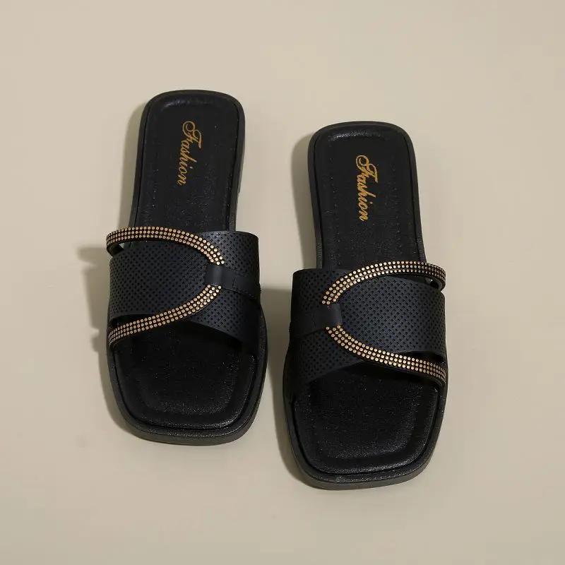 Fashion Flat Women's Slippers and Ladies Sandals On Beach Elegant Shoes Fashionable 39 Chic Shoe Offer High Quality Summer Slides Sale