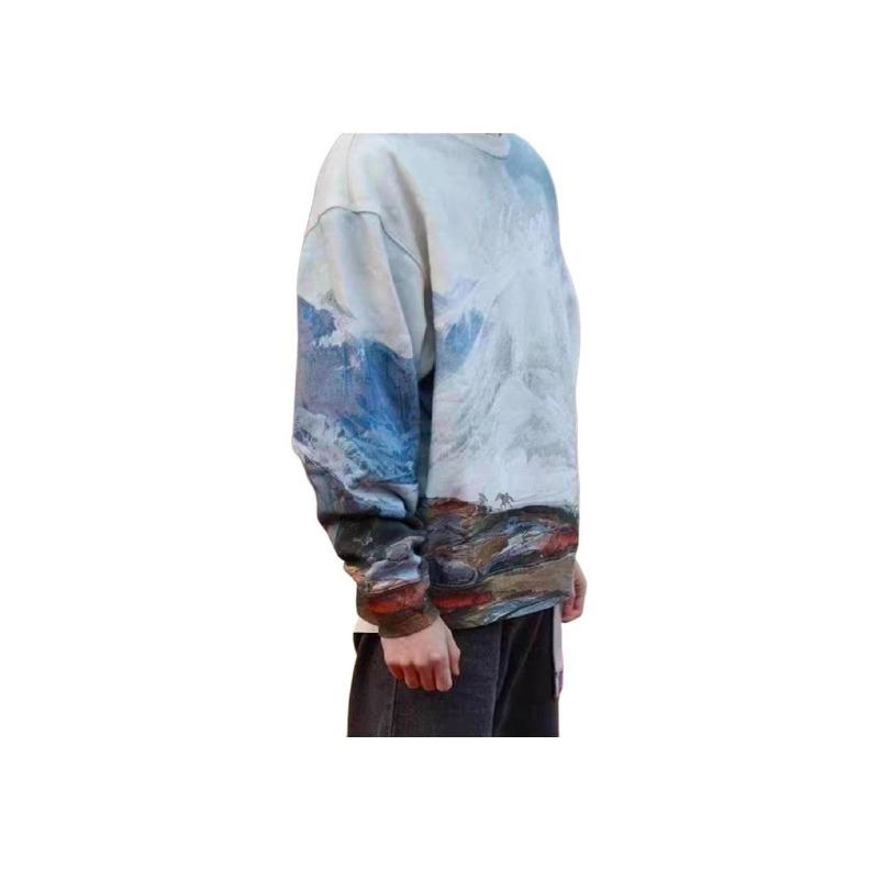 Kith Men's Chalk Peak Nelson Graphic Crewneck Sweatshirt KHM030879-410