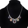Ethnic Style Female Necklace Alloy Clavicle Colorful Geometric Chain Necklace