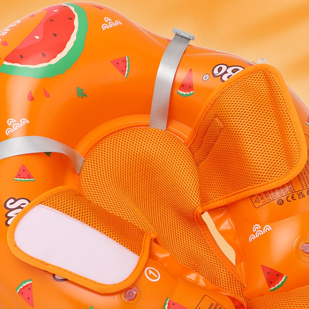 Baby Baby Orange Baby Swimming Educational Swimming Pump Included Float, Float, Bath, Fruit, Float, Taming, Ring, Tool, Aid, (Orange, Strap)