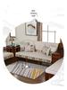 Auspicious Chinese Style Solid Wood Sofa Cushion & Cover for All Seasons