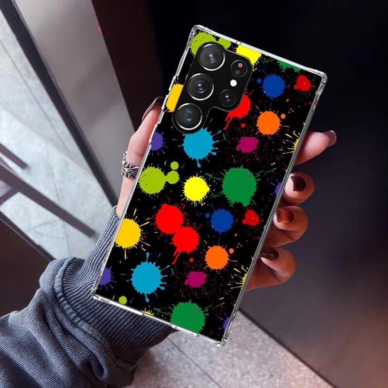 

Simple Pattern Graffiti Phone Case For Samsung Galaxy S23 S24 S25 Edge S26 Ultra S22 + S21 Plus S20 FE Cover Silicone Print Shel Samsung S23