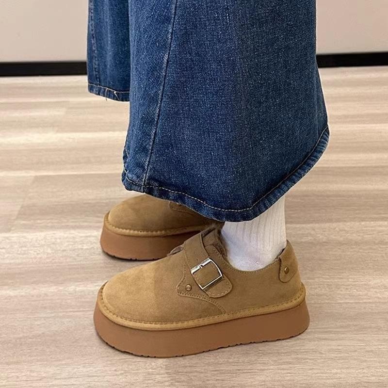 

2024 Новые зимние толстые сноубутсы Женская мода Повседневные Плюс флис Толстые теплые Женская обувь 35 малиновый