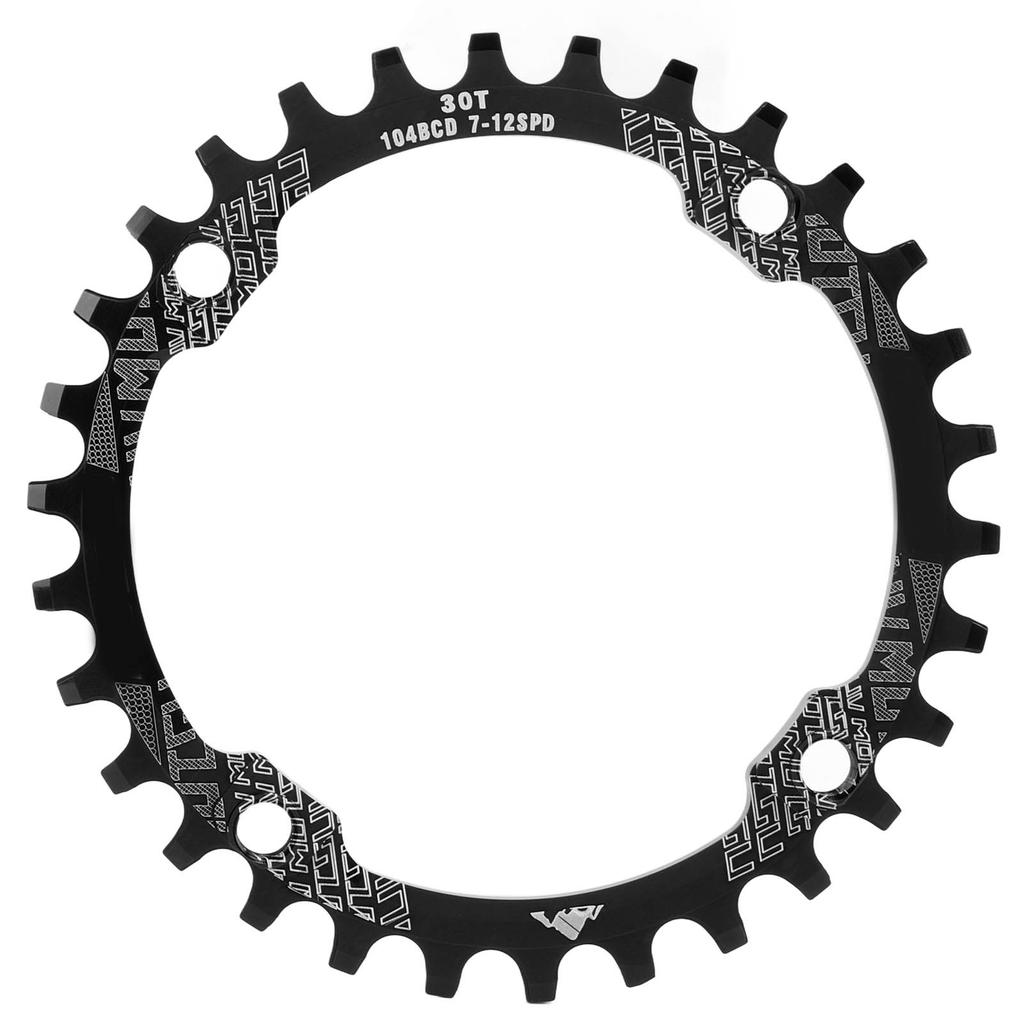 104BCD Single Speed Chainring Aluminum Alloy 30T Chainring Crank Accessories for Mountain BikeBlack