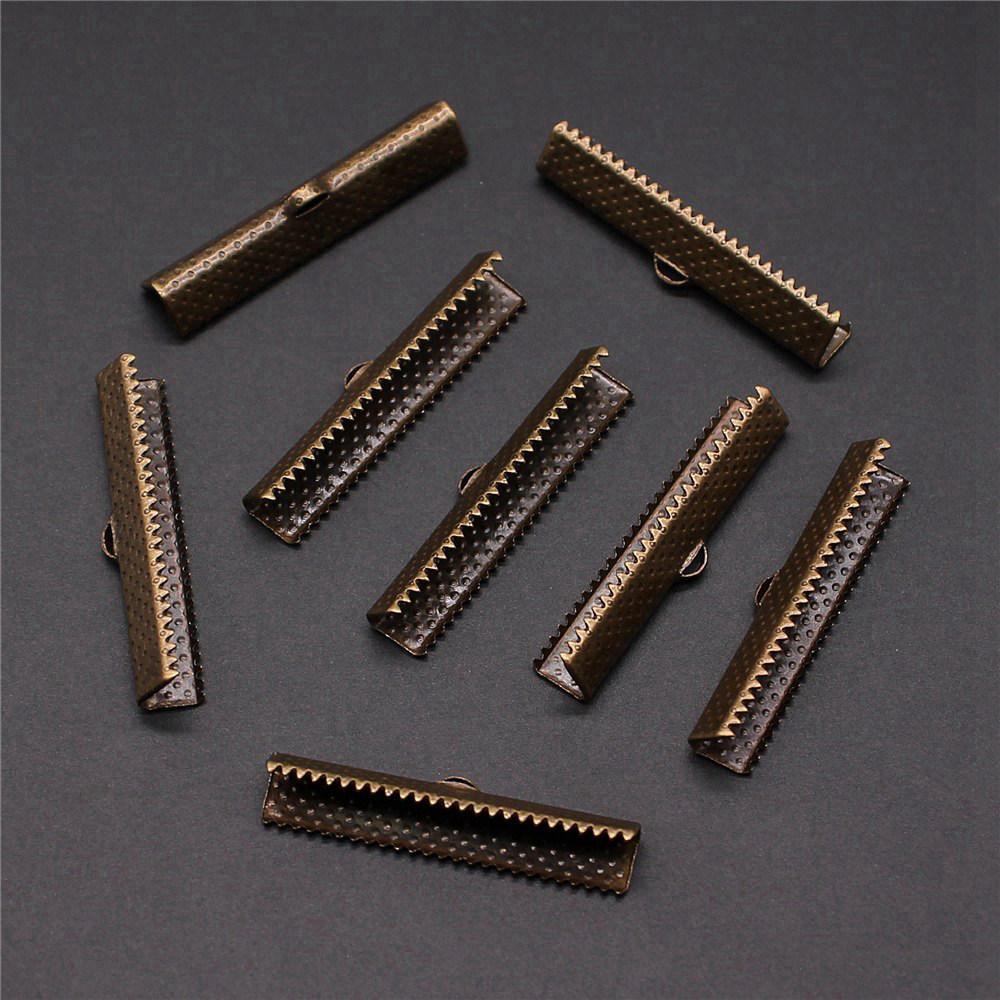 Bandenden Crimp-Clips Antikstil Zubehör für die Schmuckherstellung 8 Größen 4 Farben