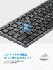 iClever Wireless Keyboard, Bluetooth & 2.4G, Rechargeable Type-C, Quiet, Compact, Slim, JIS Japanese Layout, Lightweight, Pantograph Type, Dual Mode,