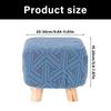 Stretchable Square Footrest Foot Stool Slipcover Elastic Bottom Furniture Protector Polyester Fabric