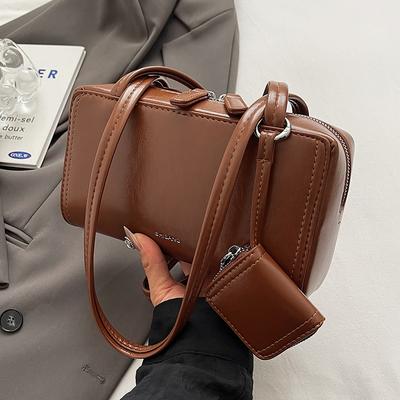 Sac à bandoulière tendance pour femme, grande capacité, simple et polyvalent, style bowling, haut de gamme, décontracté