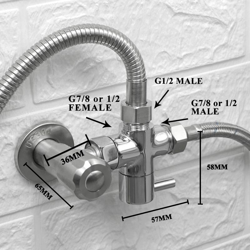 Handheld Bidet Toilet Portable Spray Gun Set Stainless Steel Cleaning Women Washing Self Cleaning Bathroom Accessories