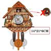 Orologio a cucù per soggiorno Orologio da parete Artigianato Vintage in legno Orologio a cucù con sveglia Saati per camera da letto Ufficio