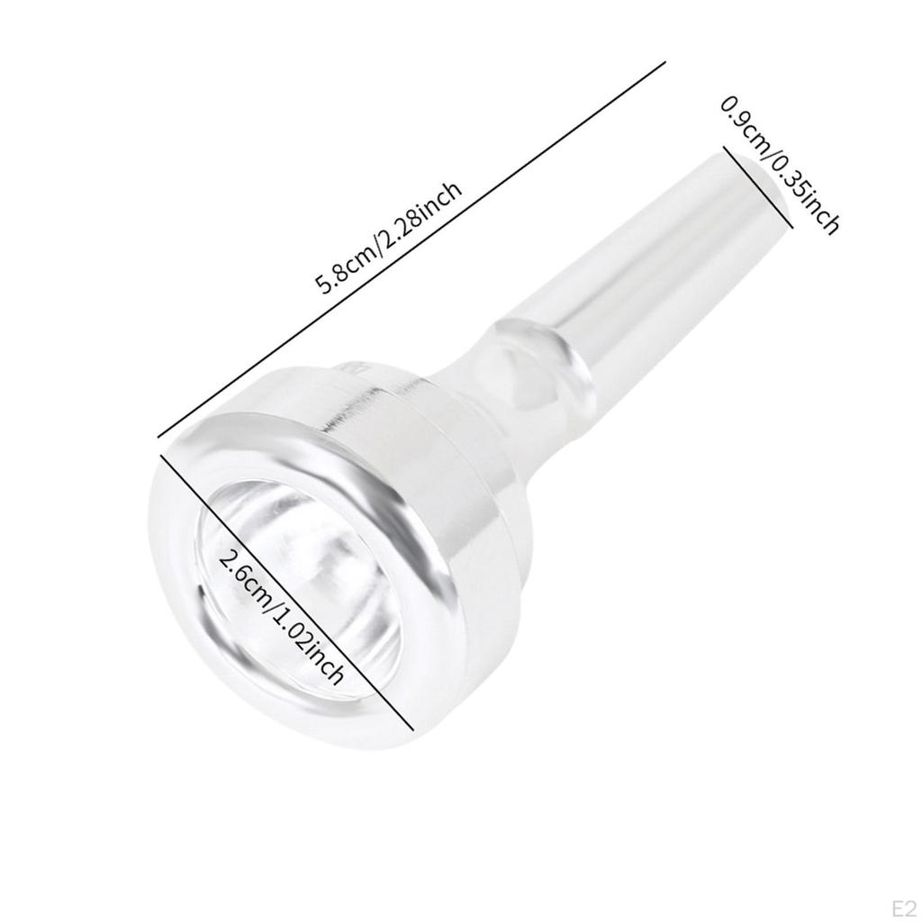 Ustnik do kornetu Tuba Profesjonalne Części do Gry Mosiądz Srebrny Plater