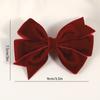 2PCS Velvet Bow Girls Hair Clip Sweet Retro Red Green Bow Hair Clip Handmade Hair Clip Headwear Children's Hair Accessories